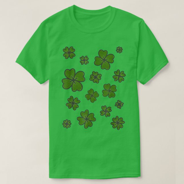 Lycklig Irish Shamrock Lucky Funny St T Shirt (Design framsida)