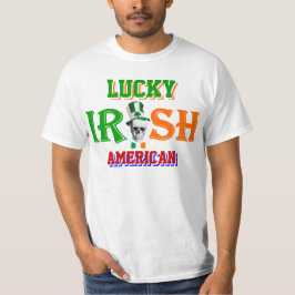 lycklig irländsk amerikansk St patrick's day Tee Shirt