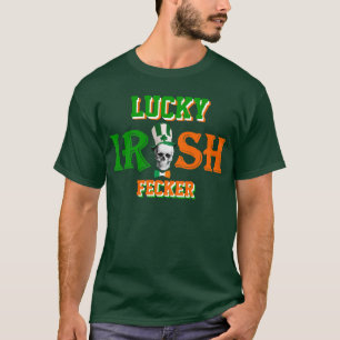 lycklig irländsk feckerst patrick's day tee shirt
