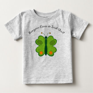 lycklig irländsk fjäril tee shirt