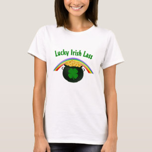 Lycklig irländsk flicka St Patrick's Day T Shirt