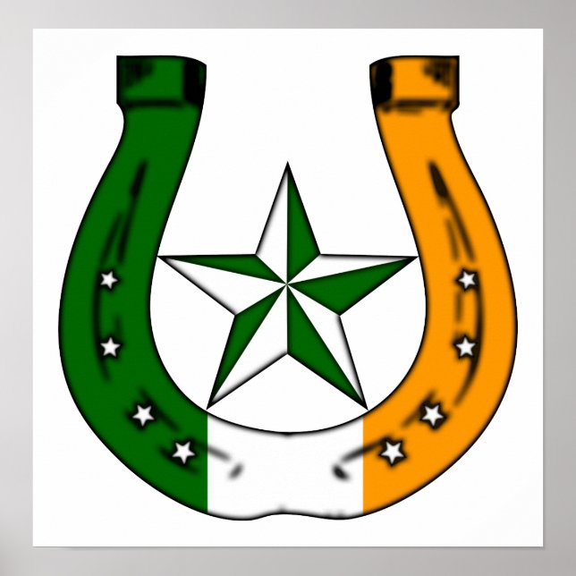 lycklig irländsk hästsko. poster (Framsidan)