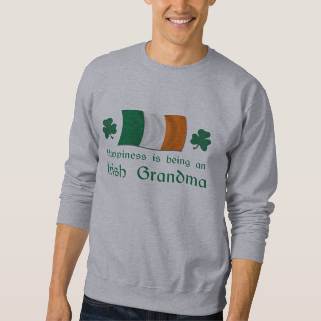 Lycklig irländsk mormor sweatshirt (Framsida)