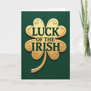 Lycklig irländsk Shamrock-kort Kort