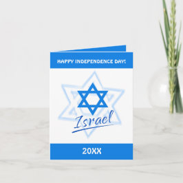 Lycklig Israels Independence day blå stjärna av Da Inbjudan
