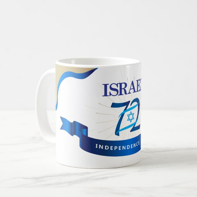 Lycklig Israels Independence day blå stjärna av Da Kaffemugg (Framsida vänster)