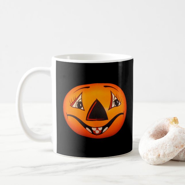 Lycklig Jack O’ Lantern Halloween Kaffemugg (Med munk)