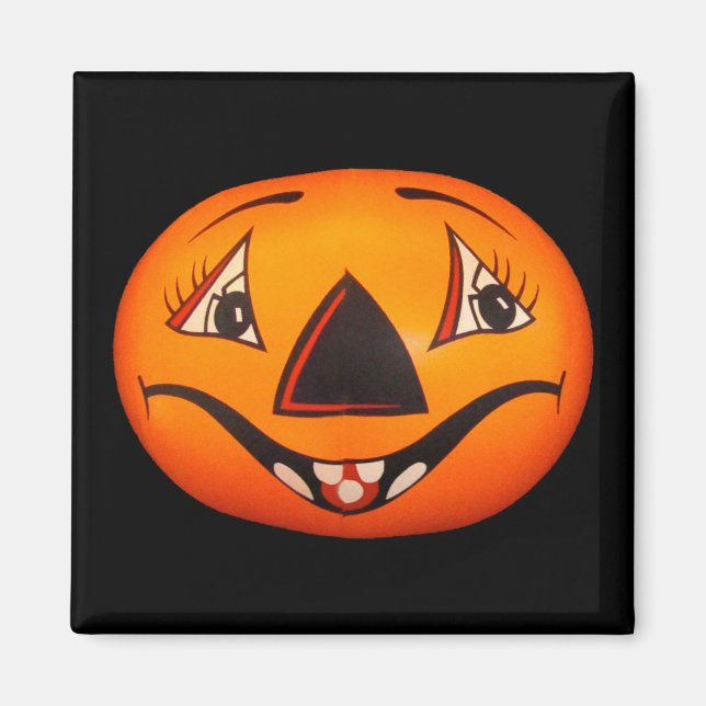 Lycklig Jack O’ Lantern Halloween Magnet (Framsidan)