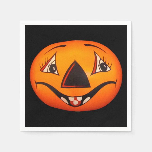 Lycklig Jack O’ Lantern Halloween Pappersservett (Framsidan)