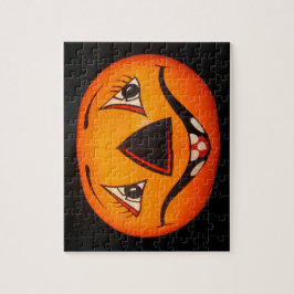 Lycklig Jack O’ Lantern Halloween Pussel