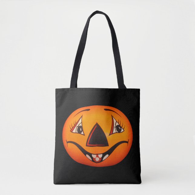 Lycklig Jack O’ Lantern Halloween Tygkasse (Framsida)