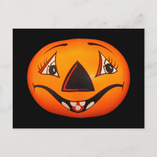 Lycklig Jack O’ Lantern Halloween Vykort