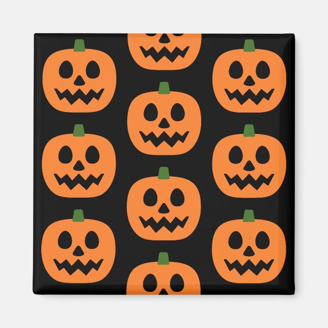 Lycklig Jack-O-Lantern Magnet (Framsidan)
