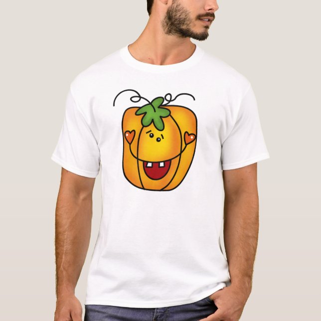 Lycklig jack o lantern t-shirt (Framsida)