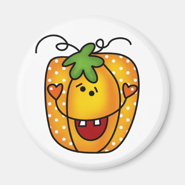 Lycklig Jack o lantern Tshirts och gåvor Magnet (Framsidan)