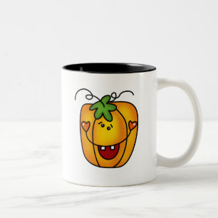 Lycklig Jack o lantern Tshirts och gåvor Två-Tonad Mugg