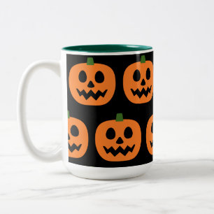 Lycklig Jack-O-Lantern Två-Tonad Mugg