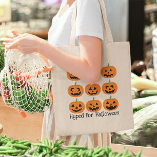 Lycklig Jack-O'-Lanternor Hyped for Halloween Tygkasse