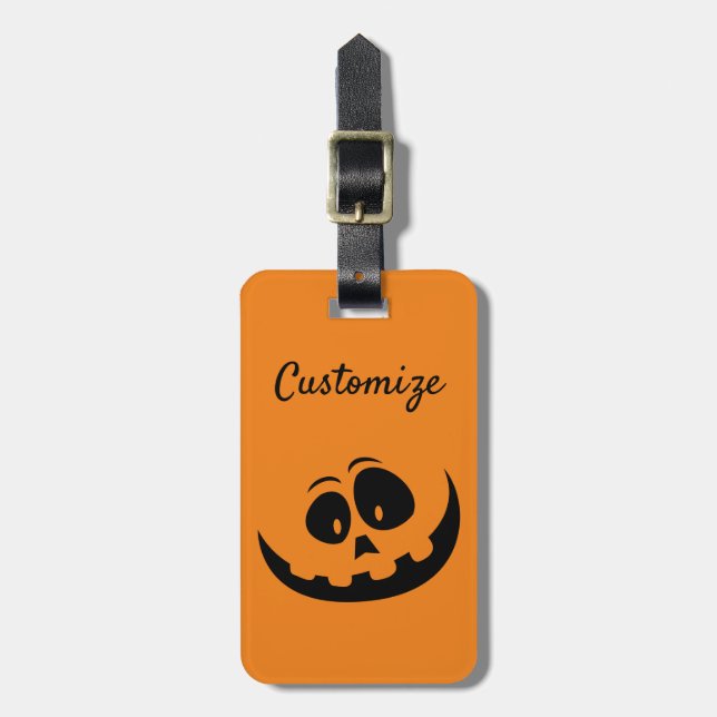 Lycklig Jack O'lantern Thunder_Cove Bagagebricka (Vertikal Framsida)