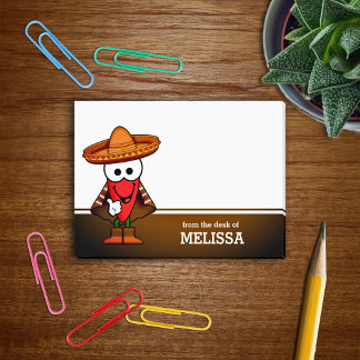 Lycklig Jalapeno Pepper Personlig Post-it Block