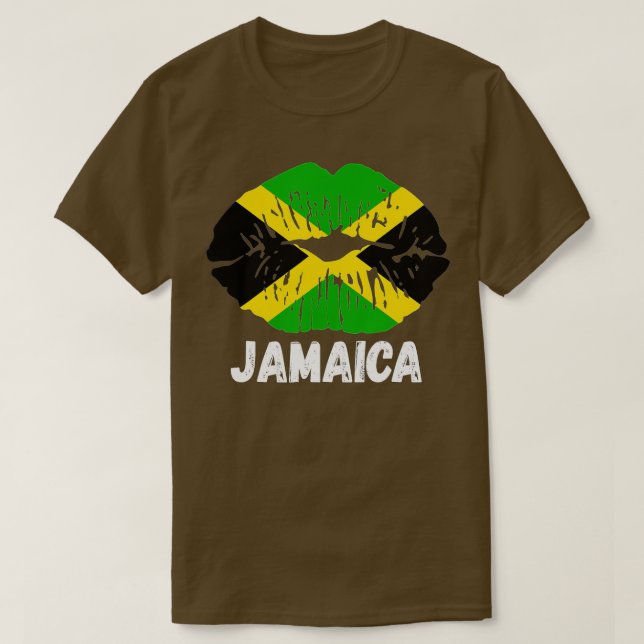 Lycklig Jamaica 60:e Independence day Läppar Jamai T Shirt (Design framsida)