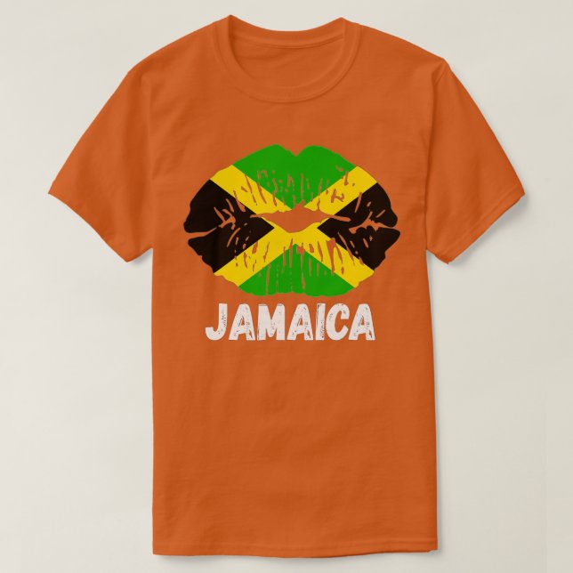Lycklig Jamaica 60:e Independence day Läppar Jamai T Shirt (Design framsida)