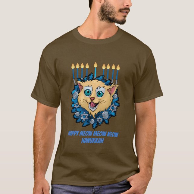 Lycklig jamar Hanukkah T Shirt (Framsida)