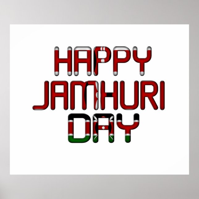 Lycklig Jamhuri Day Poster (Framsidan)