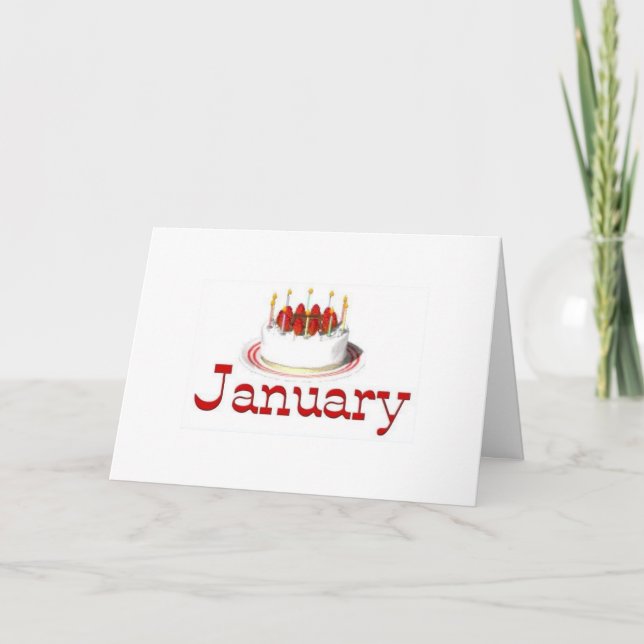 LYCKLIG ***JANUARI** BIRTHDAG TILL DIG KORT (Framsida)