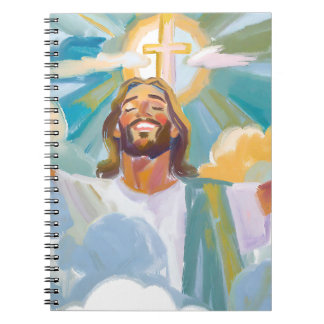 Lycklig Jesus med Glowing Kor Journal Anteckningsbok