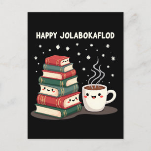 Lycklig Jolabokaflod Family Firande Gift Helg Vykort