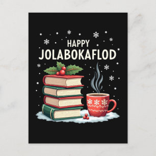 Lycklig Jolabokaflod Family Firande Gift Helg Vykort