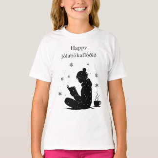 Lycklig Jolabokaflod - isländskt Bok-översvämnings T Shirt