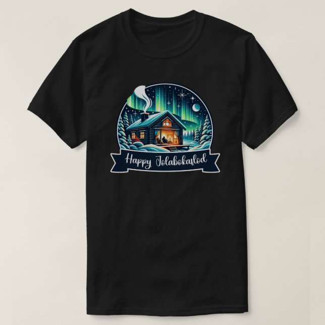Lycklig Jolabokaflod T Shirt (Design framsida)