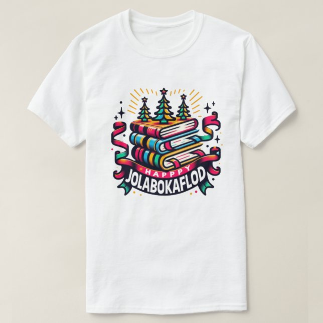 Lycklig Jolabokaflod T Shirt (Design framsida)