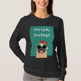 Lycklig Jolly Hälsning jul T-Shirt