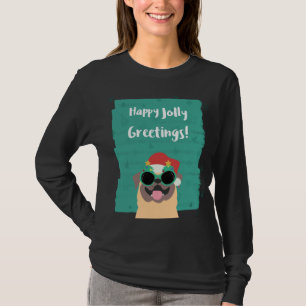 Lycklig Jolly Hälsning jul T-Shirt