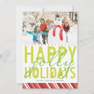 Lycklig Jolly Helgdag Photo Card Julkort