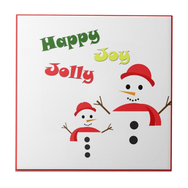 Lycklig Jolly Joy Kakelplatta (Framsidan)