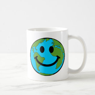 Lycklig jorden Ansikte Kaffemugg
