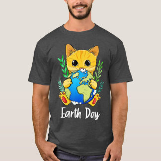 Lycklig Jorden på jorddagen med kattjord 202 T Shirt