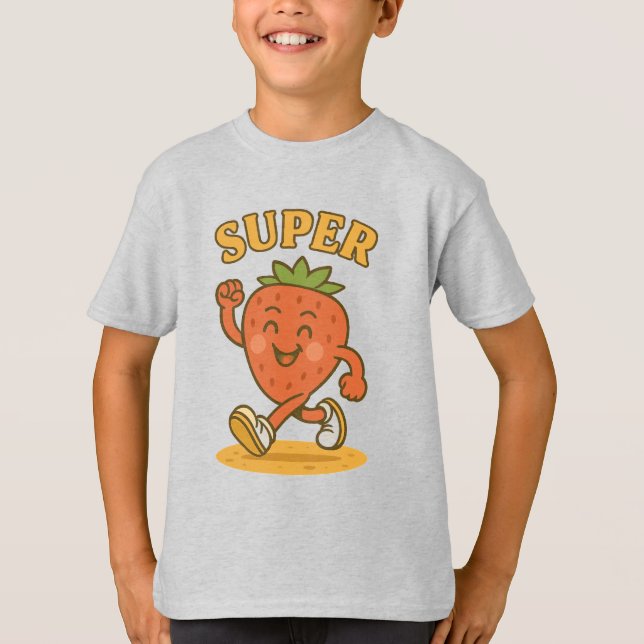 Lycklig-jordgubbens barn Tee - Sweet & Smiley! (Framsida)