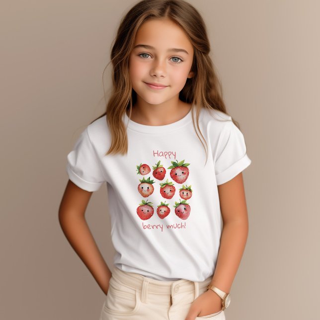 Lycklig jordgubbsbär T-shirt (Skapare uppladdad)