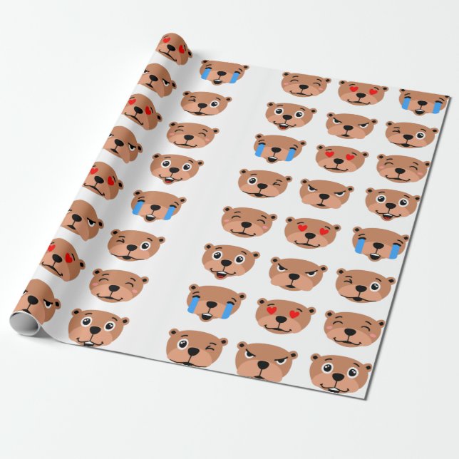 lycklig-jordhoggsdag söta emoji kawaii presentpapper (Utrullad)