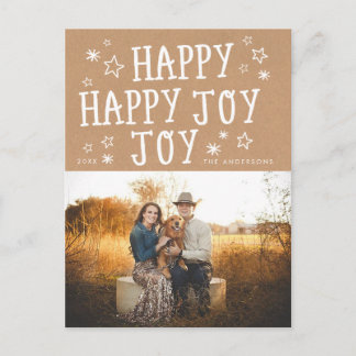 Lycklig Joy Helgdag julfotoport Helg Vykort