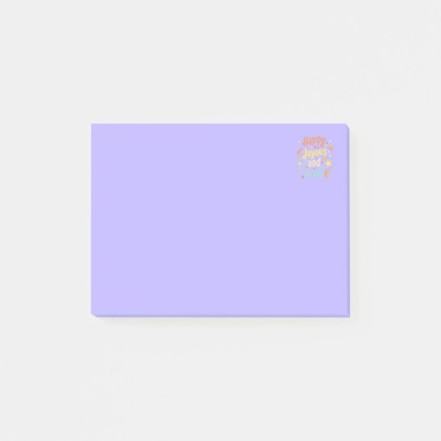 Lycklig, joyous, Free, Motivational, inspirational Post-it Block (Framsida)