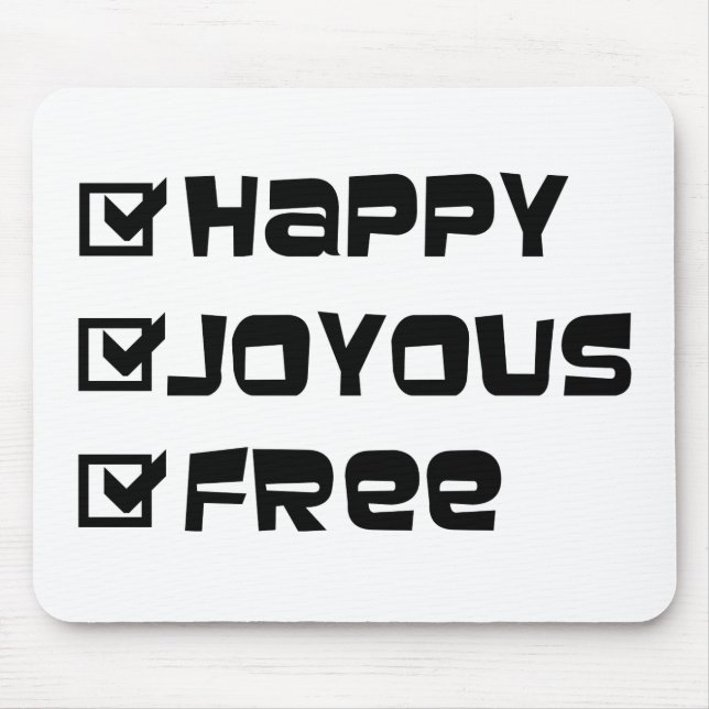 Lycklig Joyous Free Musmatta (Framsidan)