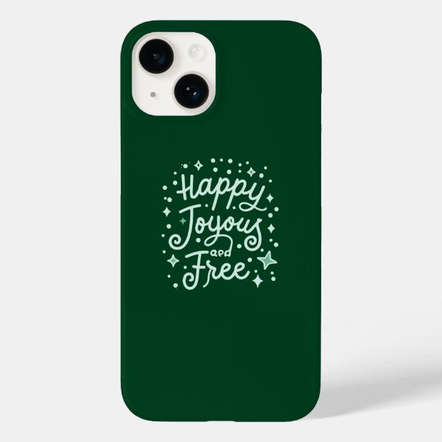 Lycklig, joyous, Free, Thankful, Jul (Baksida)