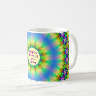 Lycklig,Joyous och Free Mandala Kaffemugg