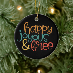 Lycklig Joyy & Free in Recovery Julgransprydnad Keramik